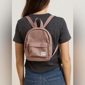 Herschel Rose Pink Canvas Mini Backpack Bag